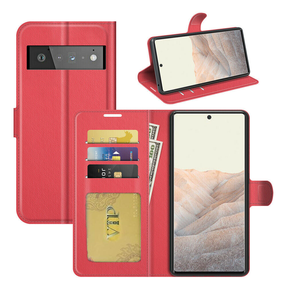 Leather Folio Wallet Case for Google Pixel 6 Pro Leather Folio Wallet Case for Google Pixel 6 Pro